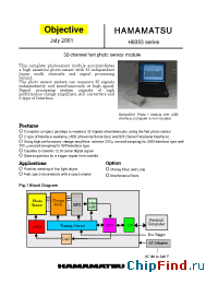 Datasheet H8353-01FS manufacturer Hamamatsu