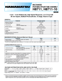 Datasheet H8711 manufacturer Hamamatsu