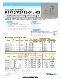 Datasheet K1713-02 manufacturer Hamamatsu