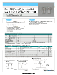 Datasheet L7141-10 manufacturer Hamamatsu