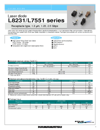 Datasheet L7551-22 manufacturer Hamamatsu