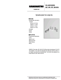 Datasheet L8828-04 manufacturer Hamamatsu