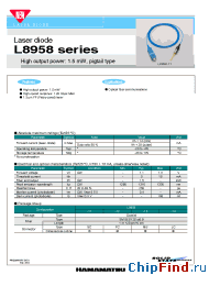 Datasheet L8958-12 manufacturer Hamamatsu