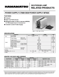 Datasheet M7628 manufacturer Hamamatsu