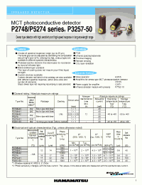 Datasheet P2748-41 manufacturer Hamamatsu