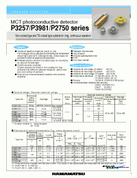 Datasheet P2750-06 manufacturer Hamamatsu