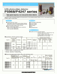 Datasheet P5968-060 производства Hamamatsu