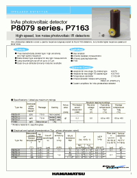 Datasheet P7163 manufacturer Hamamatsu