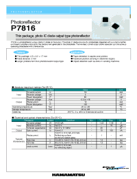 Datasheet P7816 manufacturer Hamamatsu
