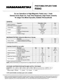 Datasheet R5542 manufacturer Hamamatsu