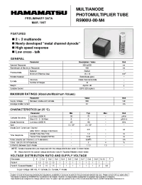 Datasheet R5900-00-um4 manufacturer Hamamatsu
