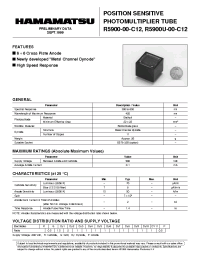 Datasheet R5900U-00-C12 manufacturer Hamamatsu