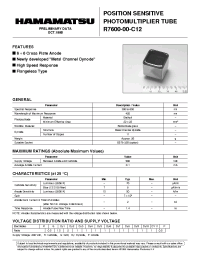 Datasheet R7600-00-C12 manufacturer Hamamatsu