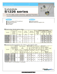 Datasheet S1226-5BK manufacturer Hamamatsu