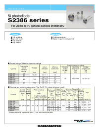 Datasheet S2386-5K manufacturer Hamamatsu