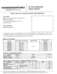 Datasheet S2684-700 manufacturer Hamamatsu