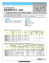 Datasheet S2833-01 manufacturer Hamamatsu