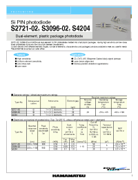 Datasheet S3096-02 manufacturer Hamamatsu