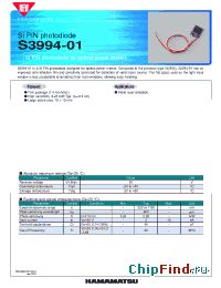 Datasheet S3994-01 manufacturer Hamamatsu