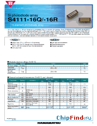 Datasheet S4111-16q manufacturer Hamamatsu