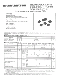 Datasheet S4582 manufacturer Hamamatsu