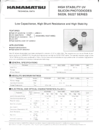 Datasheet S5226 manufacturer Hamamatsu