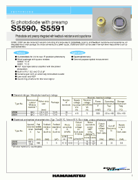 Datasheet S5591 manufacturer Hamamatsu