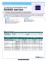 Datasheet S5668-01 manufacturer Hamamatsu