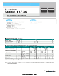 Datasheet S5668-11 manufacturer Hamamatsu