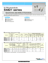 Datasheet S5821-01 manufacturer Hamamatsu