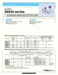 Datasheet S6045-02 manufacturer Hamamatsu