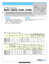 Datasheet S6431 manufacturer Hamamatsu