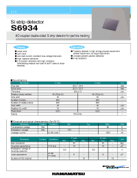 Datasheet S6934 manufacturer Hamamatsu
