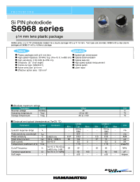 Datasheet S6968-01 manufacturer Hamamatsu