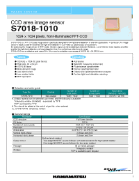 Datasheet S7018-1010 manufacturer Hamamatsu