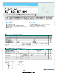 Datasheet S7183 manufacturer Hamamatsu