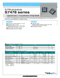 Datasheet S7478-01 manufacturer Hamamatsu