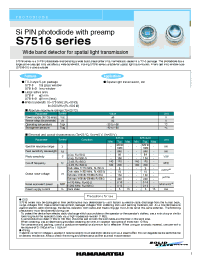 Datasheet S7516-01 manufacturer Hamamatsu