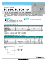 Datasheet S7805-10 manufacturer Hamamatsu