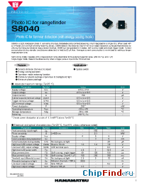Datasheet S8040 manufacturer Hamamatsu