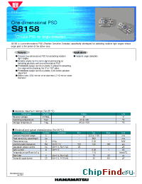 Datasheet S8158 manufacturer Hamamatsu
