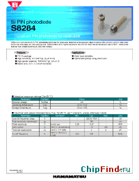 Datasheet S8284 manufacturer Hamamatsu
