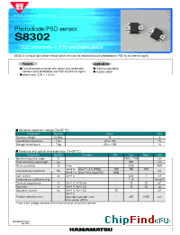 Datasheet S8302 manufacturer Hamamatsu