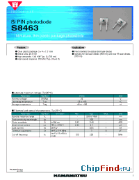 Datasheet S8463 manufacturer Hamamatsu