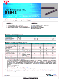 Datasheet S8543 manufacturer Hamamatsu