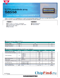 Datasheet S8558 manufacturer Hamamatsu