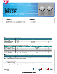 Datasheet S8559 manufacturer Hamamatsu