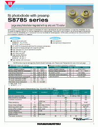 Datasheet S8785-01 manufacturer Hamamatsu