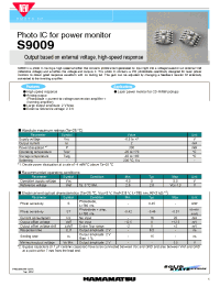 Datasheet S9009 manufacturer Hamamatsu