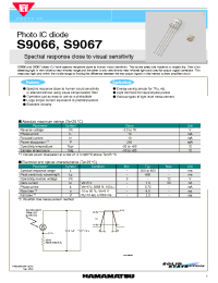 Datasheet S9066 manufacturer Hamamatsu